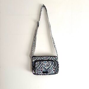 Vera Bradley RFID Small Crossbody in Heritage Leaf with Zip Closure